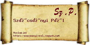 Szécsényi Pál névjegykártya